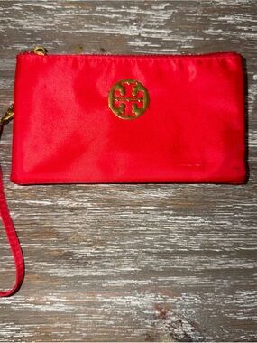 Tory Burch Red Nylon Wristlet